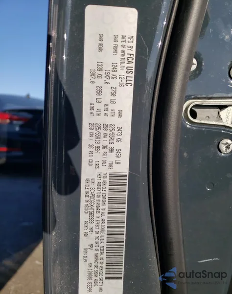 2017 Dodge Journey Crossroad из США, поврежденный, VIN 3C4PDCGGXHT565989